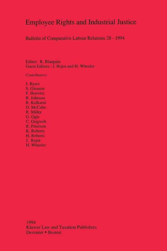 Springer Employee Rights and Industrial Justice Book Set