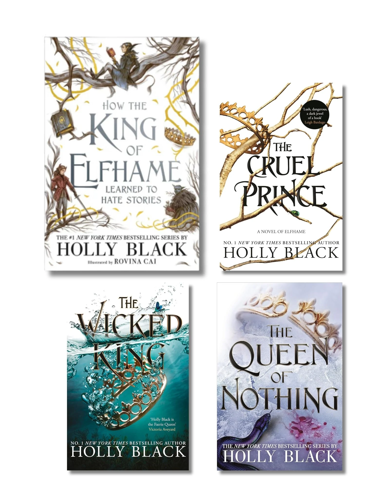The Folk of the Air Series 4 Books Collection Set By Holly Black (The Cruel Prince, The Queen of Nothing, The Wicked King, [Hardcover] How the King of Elfhame)