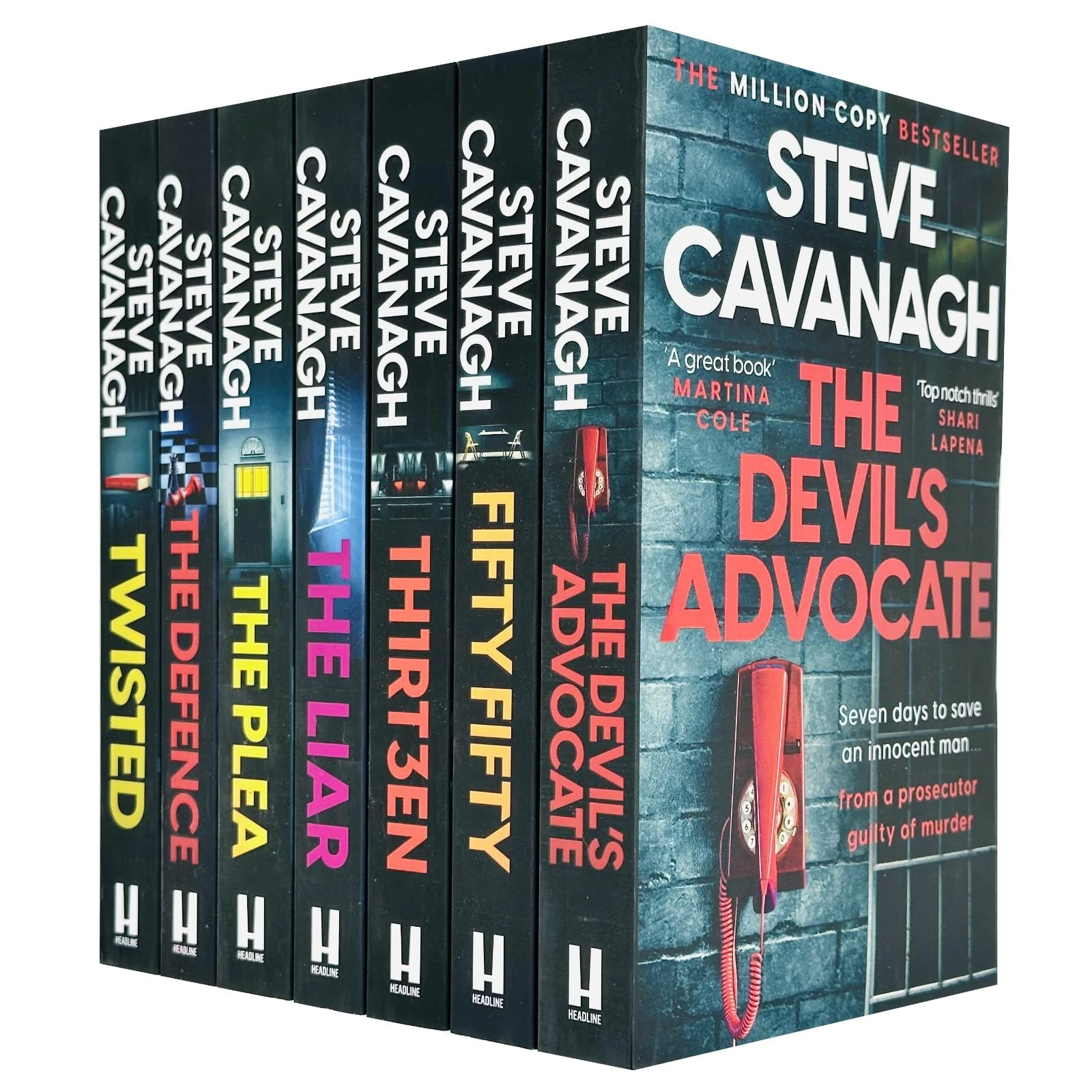 Eddie Flynn Series 7 Books Collection Set By Steve Cavanagh (Twisted,Thirteen, The Defence, The Plea, The Liar, Fifty-Fifty, The Devil's Advocate)
