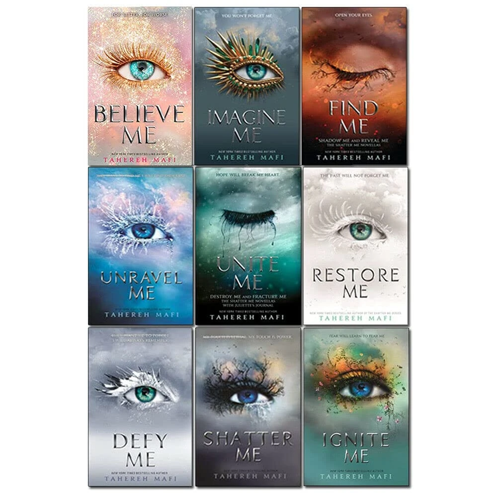 Shatter Me Series 9 Books Collection Set By Tahereh Mafi (Imagine Me, Find Me, Unravel Me, Unite Me, Restore Me, Defy Me, Shatter Me, Ignite Me, Believe Me)