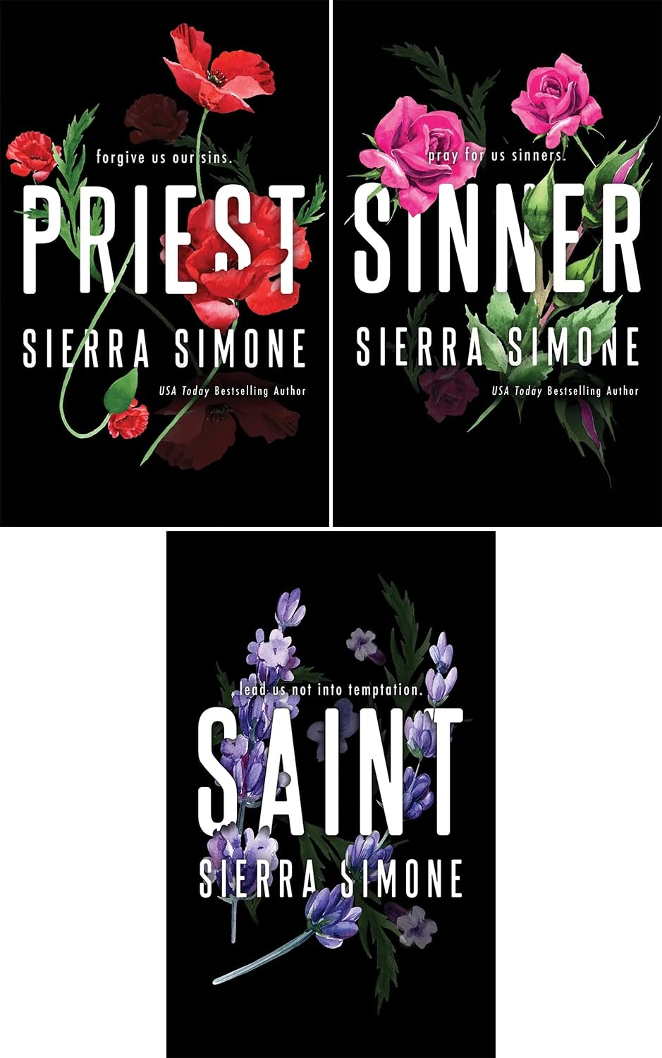Priest Series 3 Books Collection Set By Sierra Simone(Priest, Sinner, Saint)