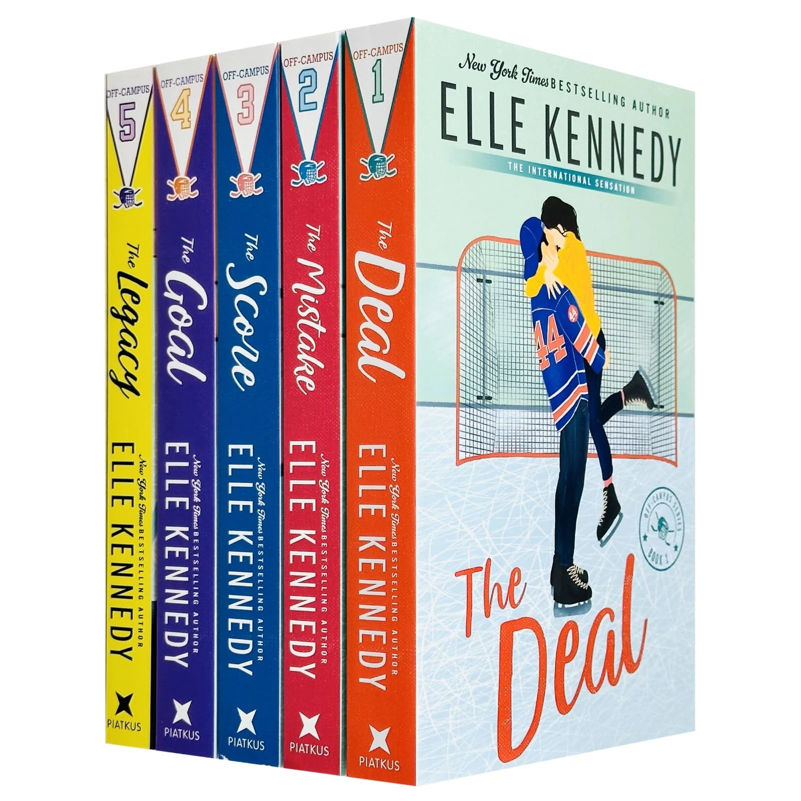 Off-Campus Series Books 1-5 Collection Set By Elle Kennedy (The Deal, The Mistake, The Score, The Goal & The Legacy)