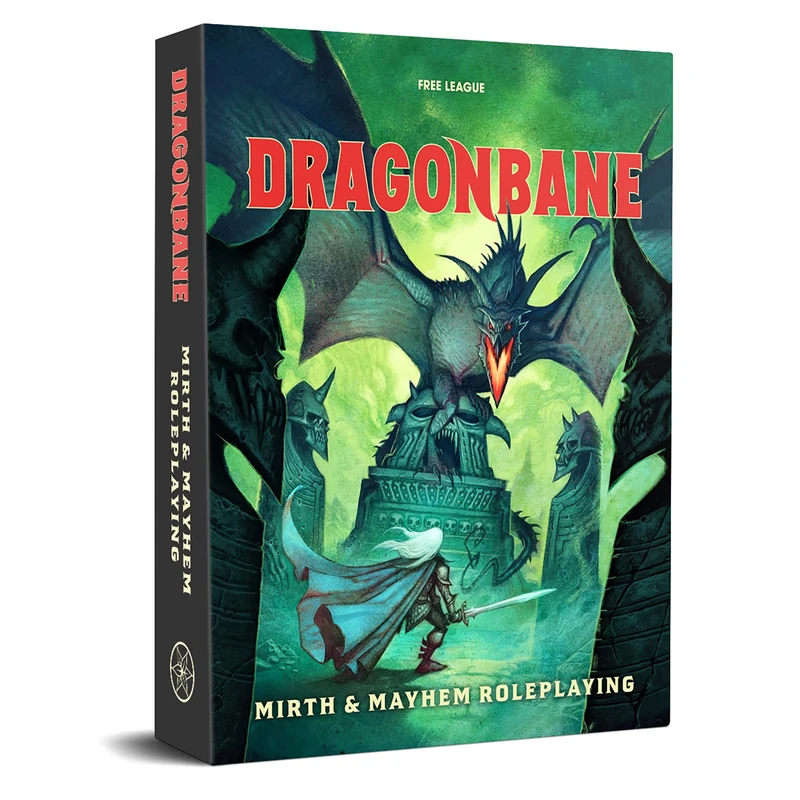 Free League Publishing Dragonbane: RPG Core Set - Mirth & Mayhem Boxed Set, Includes-Dice, Rulebook, Map & More - Image 1
