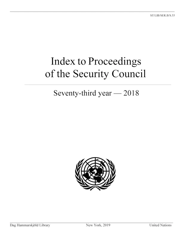 Index to Proceedings of the Security Council: Seventy-third Year, 2018: S.55