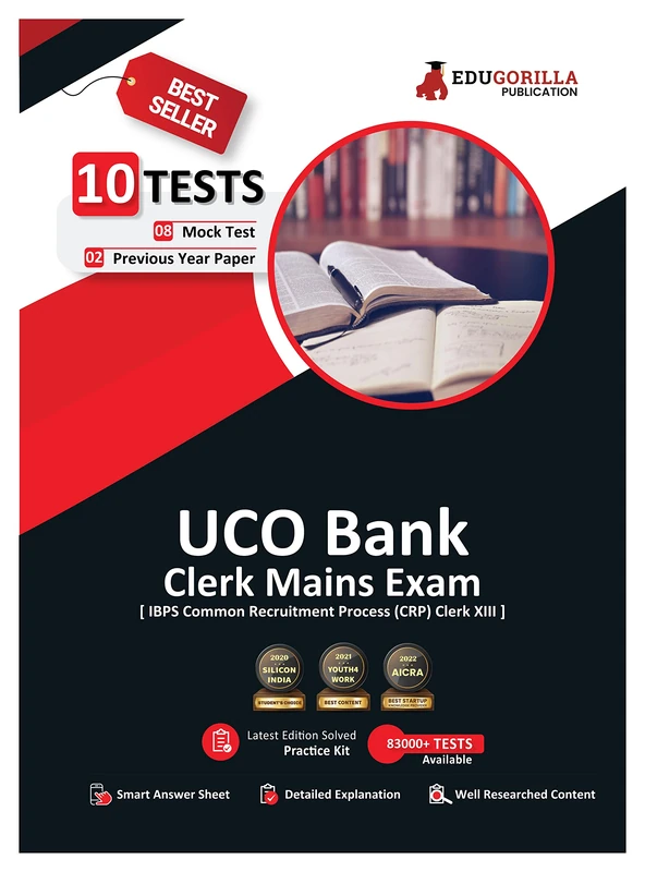 UCO Bank Clerk Mains (IBPS CRP PO/MT XIII) Book 2023 (English Edition) - 8 Full Length Mock Tests and 2 Previous Year Papers with Free Access to Online Tests - Image 1