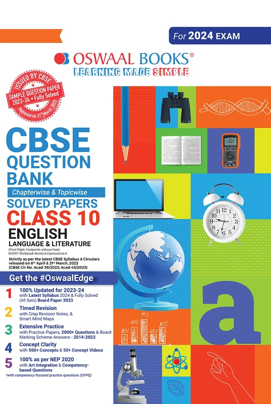 Oswaal Cbse Chapterwise & Topicwise Question Bank Class 10 English Language & Literature Book (for 2022 Board Exams) - Image 1