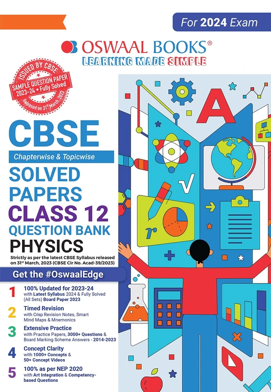 Oswaal Cbse Chapterwise & Topicwise Question Bank Class 12 Physics Book (for 2023-24 Exam)