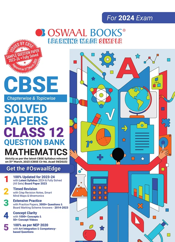 Oswaal Cbse Class 12 Mathematics Question Bank 2023-24 Book