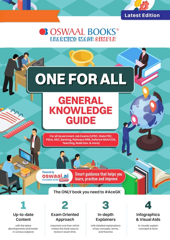 Oswaal One for all GK Guide English Medium (Latest Edition) - Image 1