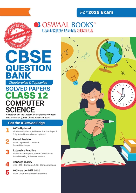 CBSE Question Bank Chapterwise and Topicwise SOLVED PAPERS_Class 12_Computer Science_For Exam 2024-25