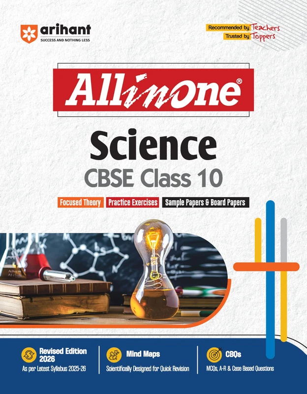 Arihant All in One Science Class 10 for CBSE Exams 2025-26 as per latest syllabus Mind Maps, CBQs, Focused Theory, Practice Exercises, Sample Papers - Image 1