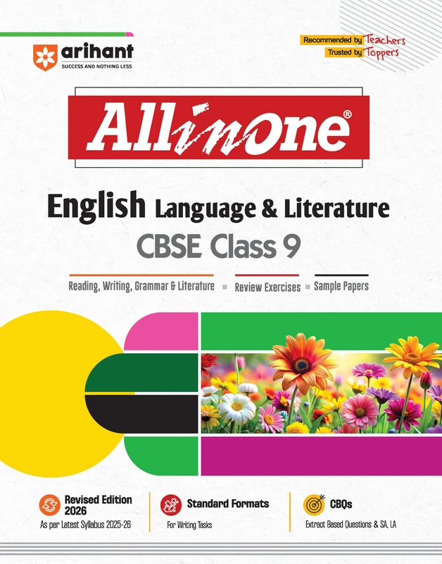 Arihant All in One English Language & Literature Class 9 for CBSE Exams 2025-26 as per latest syllabus CBQs, Focused Theory, Reading, Writing, Grammar & Literature, Review Exercises, Sample Papers - Image 1