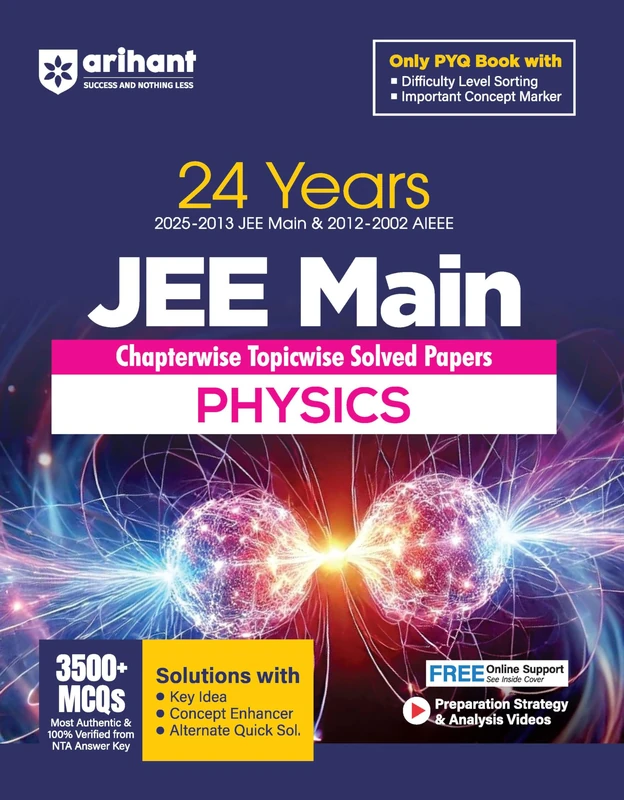 24 Years 2025-2013 JEE Main & 2012 -2002 AIEEE JEE Main Chapterwise Topicwise Solved Papers Physics 2025
