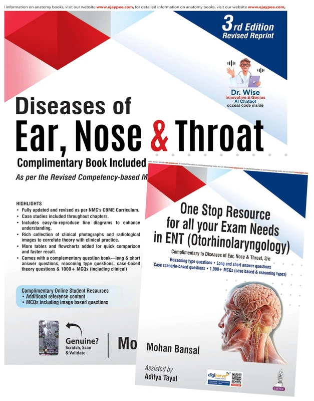 Diseases of Ear, Nose & Throat: As Per the New Competency-based Medical Education ENT Curriculum Gmer 2019 of Nmc/Mci