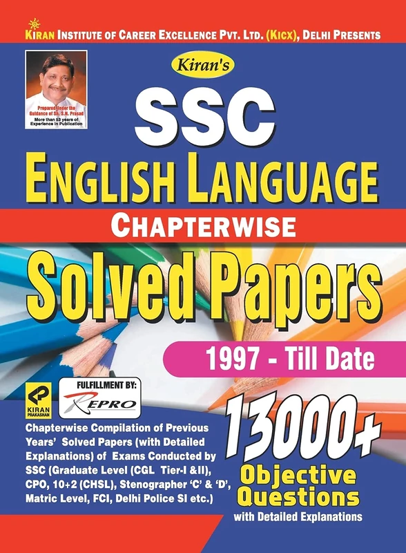 Kiran Ssc English Language Chapterwise Solved Papers 1997 Till Date 13000+ Objective Questions - Image 1