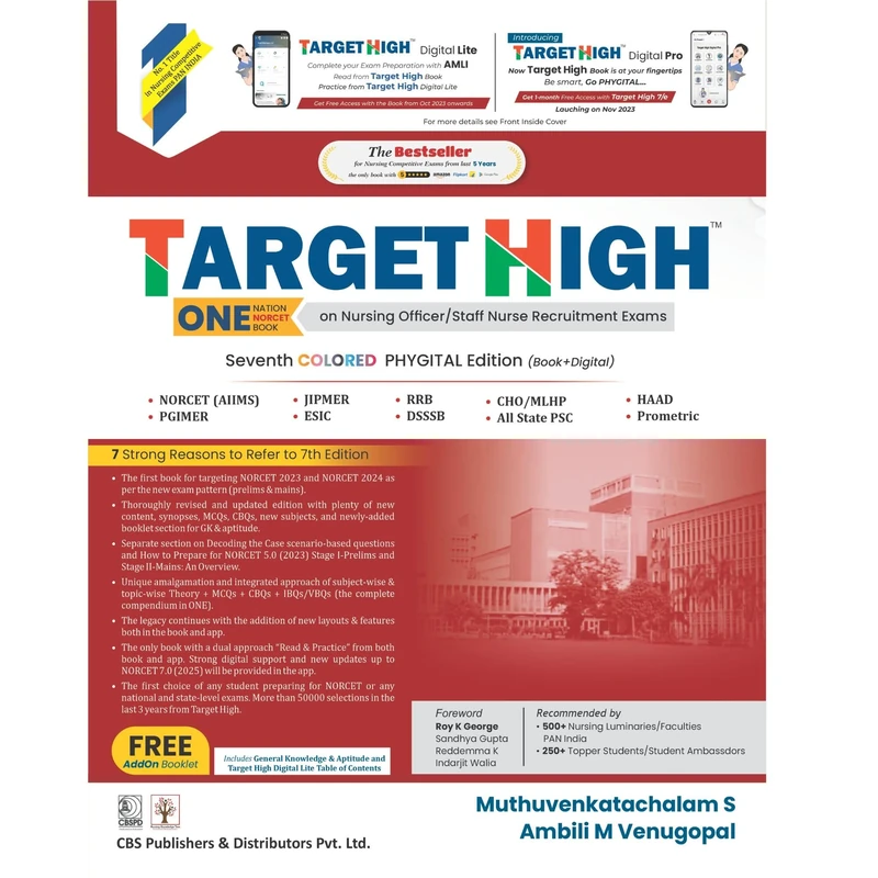 Target High: One Nation NORCET Book on Nursing Officer / Staff Nurse Recruitment Exams - Image 1