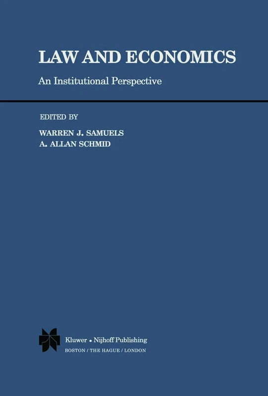 Law and Economics: An Institutional Perspective