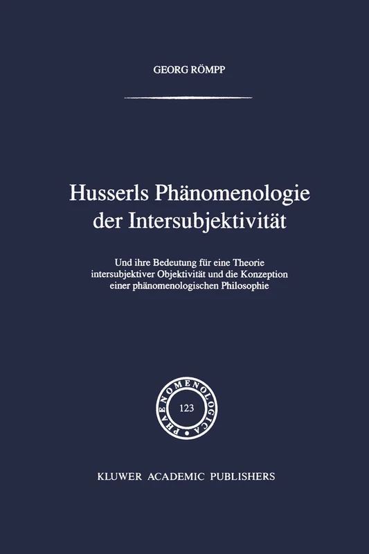 Springer Husserls Phenomenology of Intersubjectivity - Vol 123