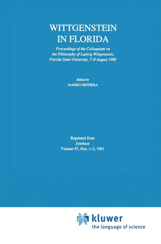 Springer - Wittgenstein in Florida Philosophy Colloquium
