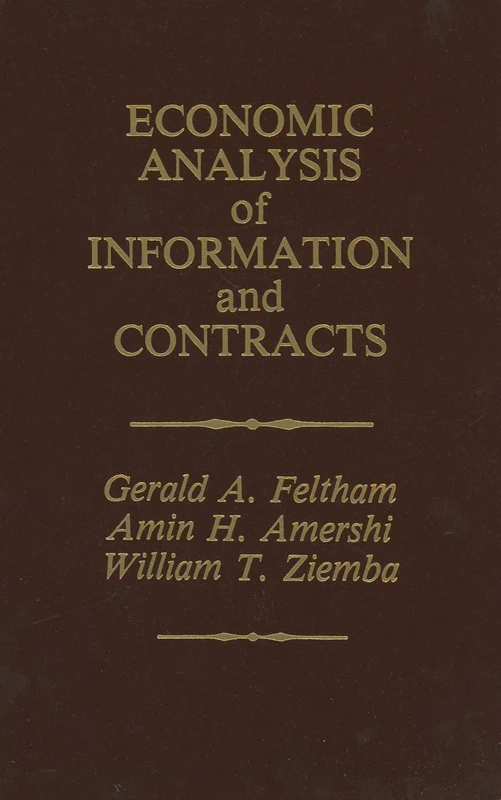 Economic Analysis of Information and Contracts: Essays in Honor of John E. Butterworth