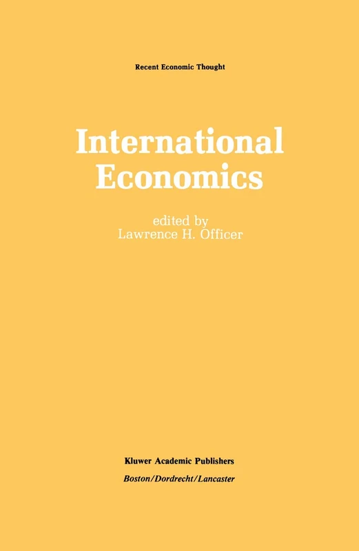 Springer International Economics - Recent Economic Thought 11