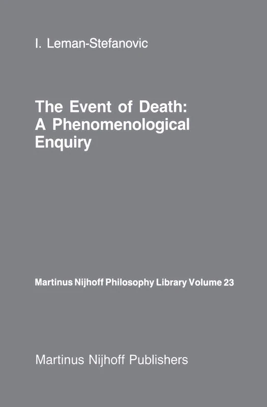 Springer - The Event of Death: A Phenomenological Enquiry