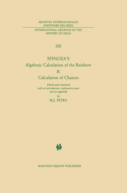 Springer Spinoza's Algebraic Calculation of the Rainbow & Chances - Image 1