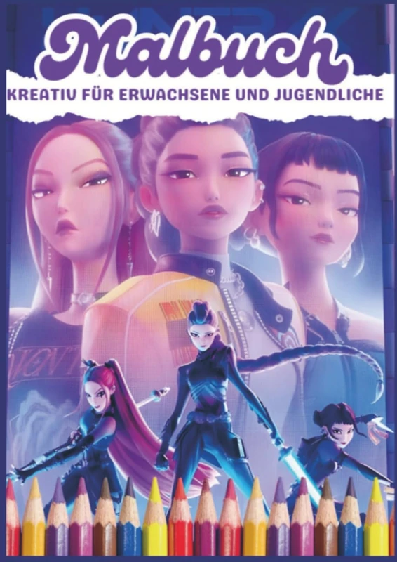 Kpop Demon Hunters Malbuch: Male deine Idole in einer geheimnisvollen und fantastischen Welt
