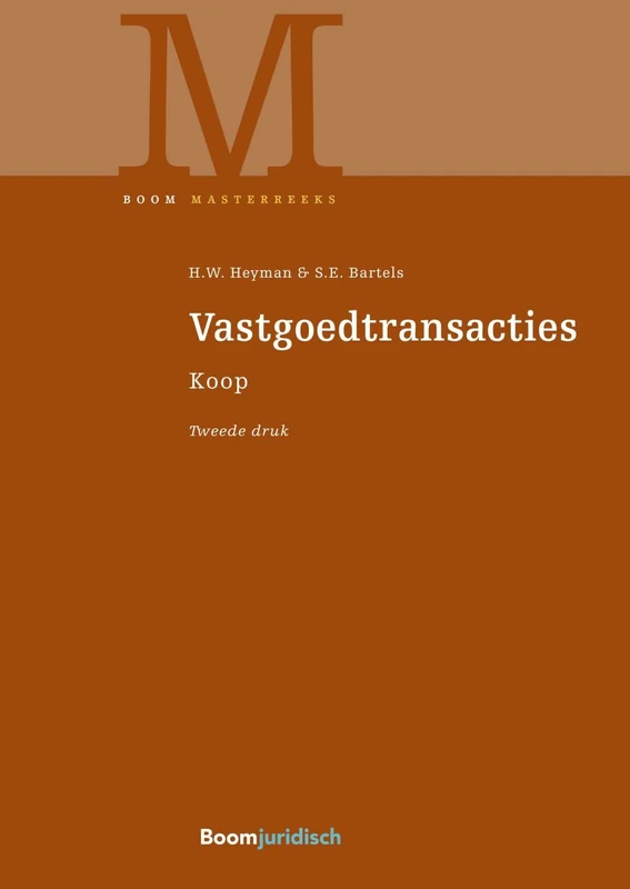 Vastgoedtransacties: Koop (Boom Masterreeks)