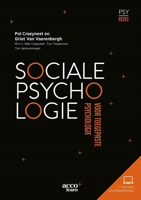 Sociale psychologie voor Toegepaste Psychologie (Psy reeks, 1)