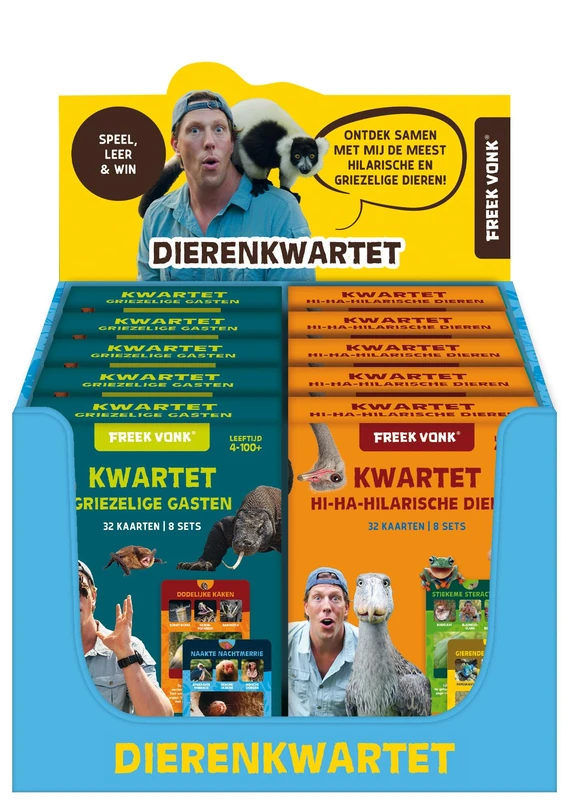 Display Freek Vonk Dierenkwartet 2 x 5 ex.: Kwartet