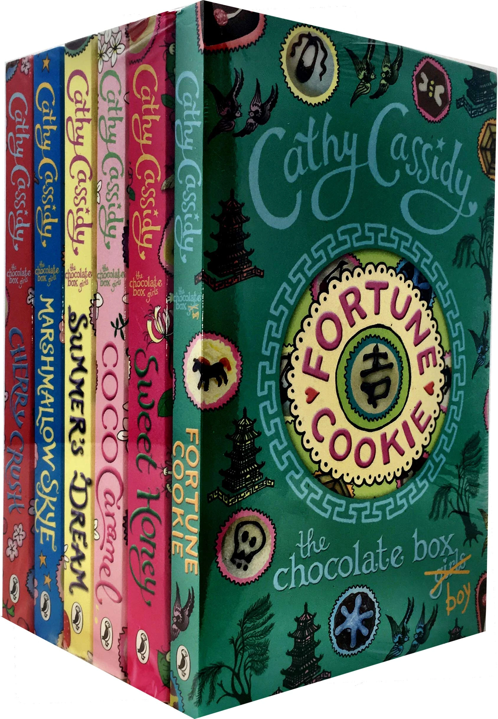 Cathy Cassidy The Chocolate Box Girls 6 Books Collection Set (Fortune Cookie, Sweet Honey, Summer Dream, Coco Caramel, Marshmallow Skye, Cherry Crush)