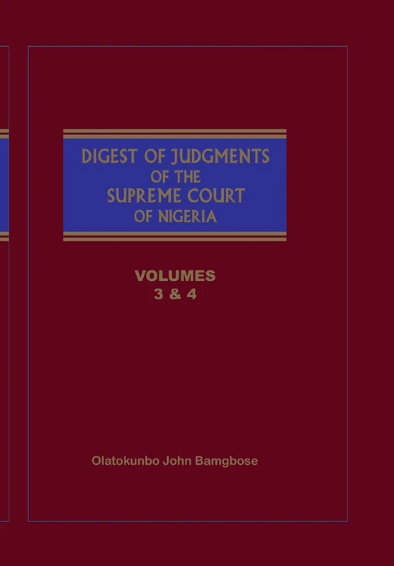 The Digest of Judgments of the Supreme Court of Nigeria: Vols 3 and 4: 3-4 - Image 1