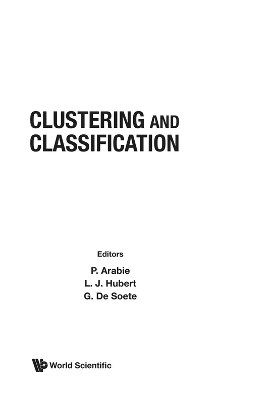 World Scientific Clustering And Classification Book