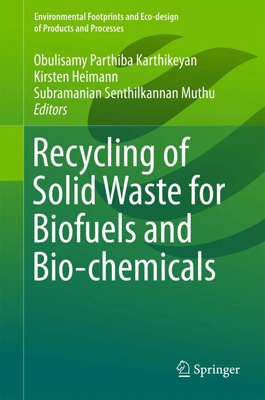 Recycling of Solid Waste for Biofuels and Bio-chemicals (Environmental Footprints and Eco-design of Products and Processes) - Image 1