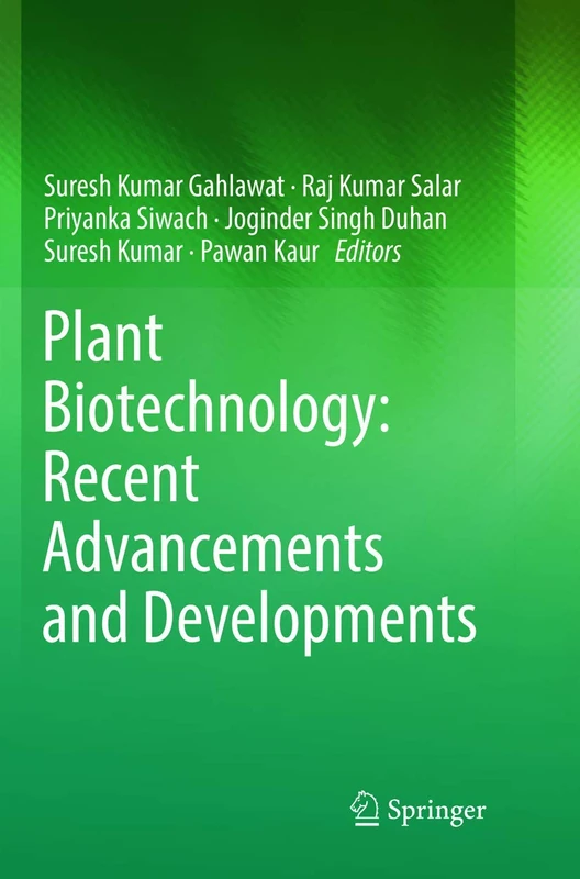 Springer - Plant Biotechnology: Recent Advancements and Developments