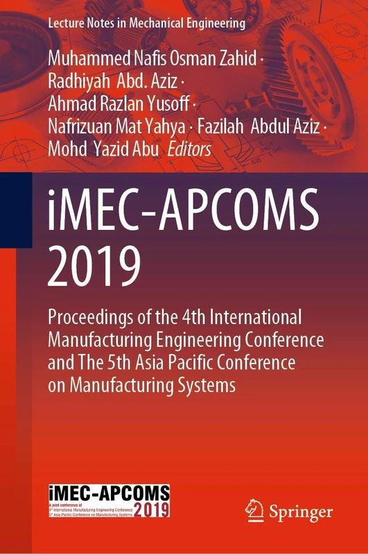 Springer iMEC-APCOMS 2019 Manufacturing Engineering Proceedings