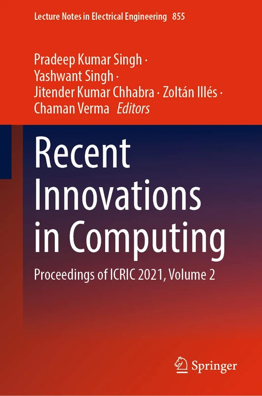 Springer Recent Innovations in Computing ICRIC 2021 Vol 2