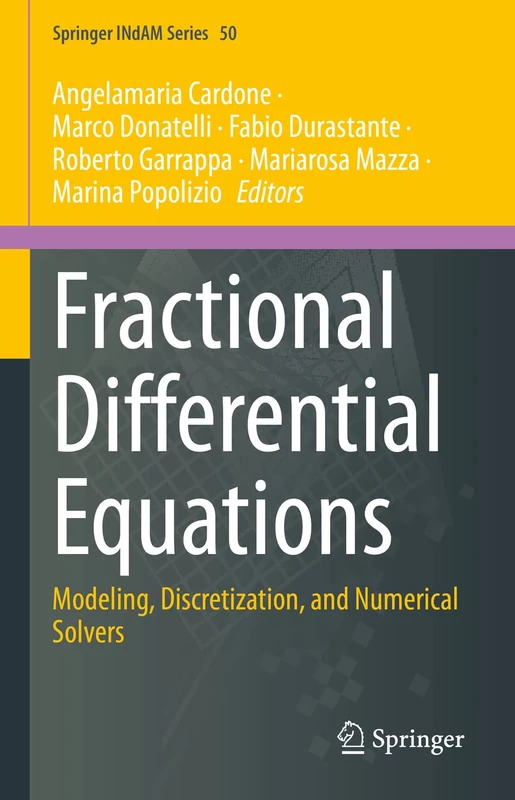 Springer Fractional Differential Equations - INdAM Series 50