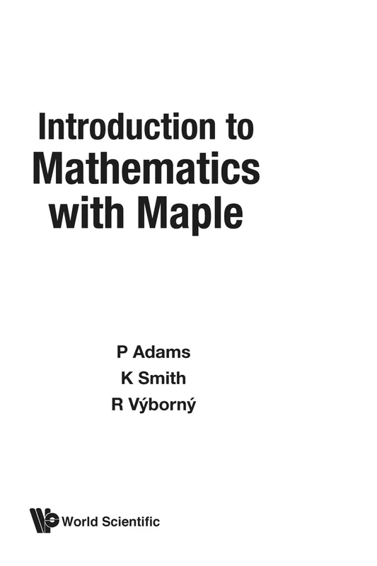 Introduction to mathematics with maple - Image 1