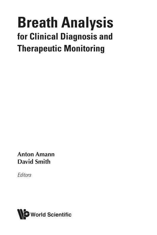Breath Analysis For Clinical Diagnosis & Therapeutic Monitoring (With Cd-Rom)