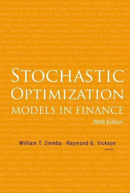 Stochastic Optimization Models in Finance: 1 (World Scientific Handbook in Financial Economics Series)