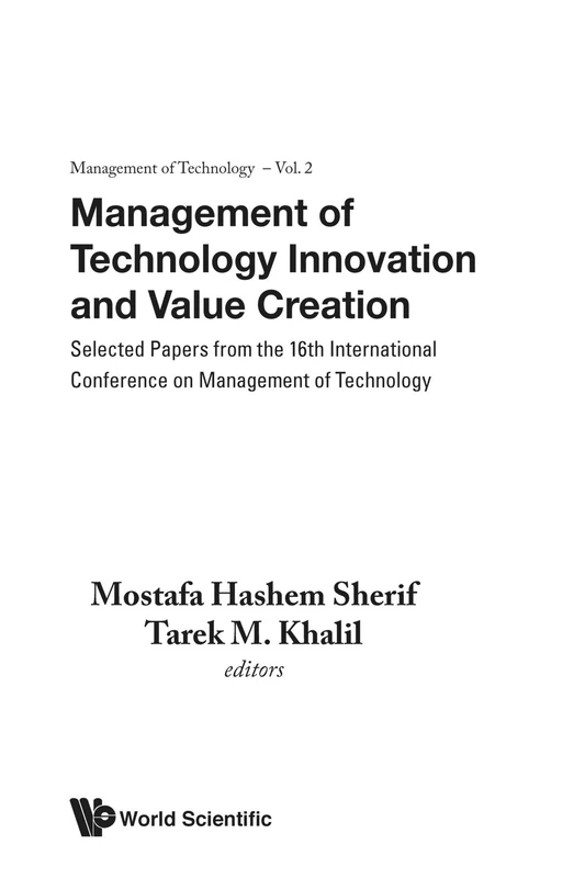 Scientific Publishing - Management of Technology Innovation Book