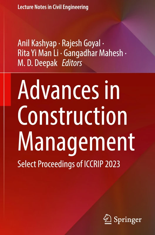 Springer Advances in Construction Management ICCRIP 2023