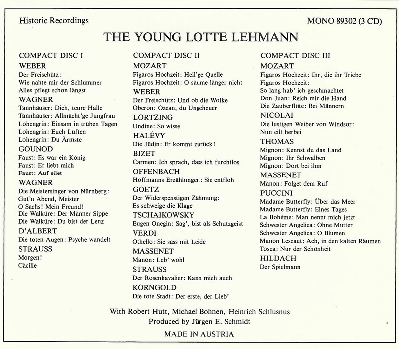 The Young Lotte Lehmann