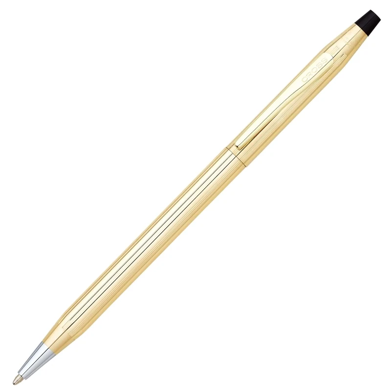 Cross Classic Century Refillable Twist-Action Metal Ballpoint Pen, Medium Ballpoint, includes Luxury Gift Box and Black Cartridge, 1 Pack, 10 Karat - Gold