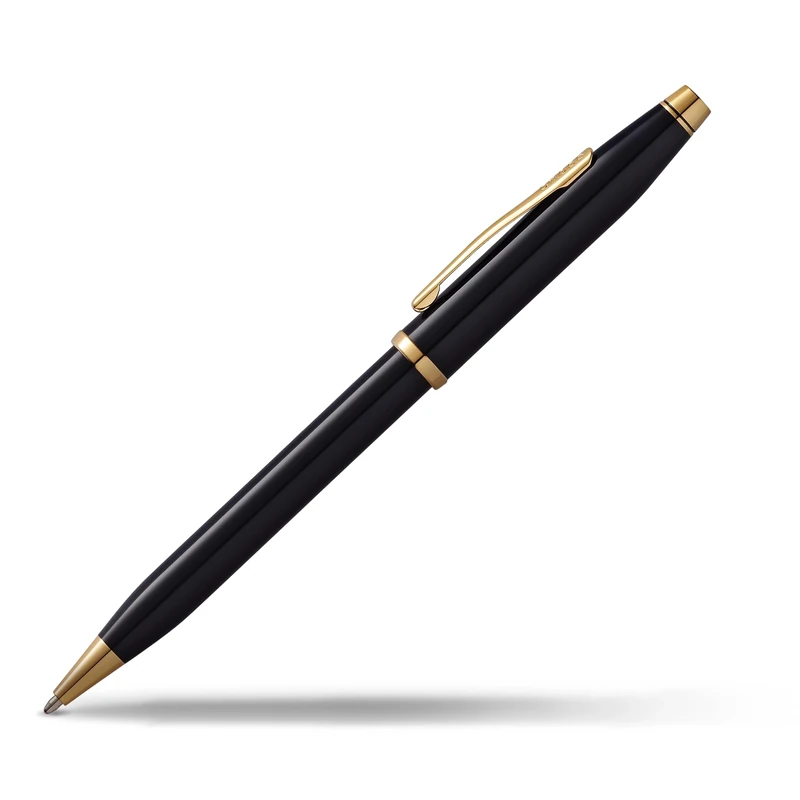 CROSS Century II Black Lacquer-23CT Gold – Ballpoint Pen incl. Luxury Gift Box – Refillable Medium Ballpen