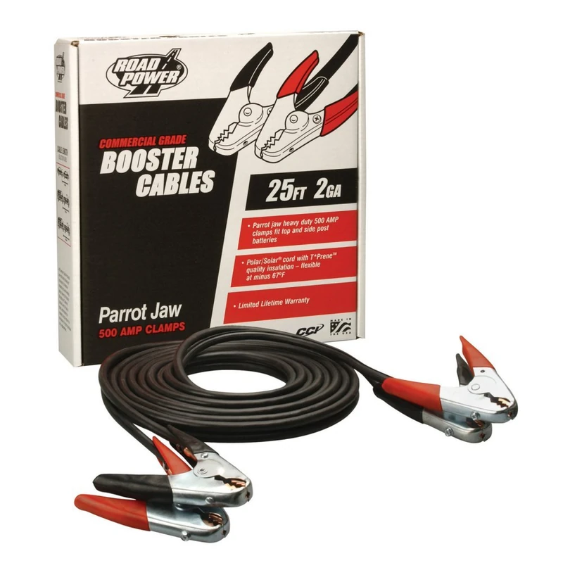 Coleman Cable Road Power 08662 25-Feet Heavy-Duty Booster Cables, 4-Gauge