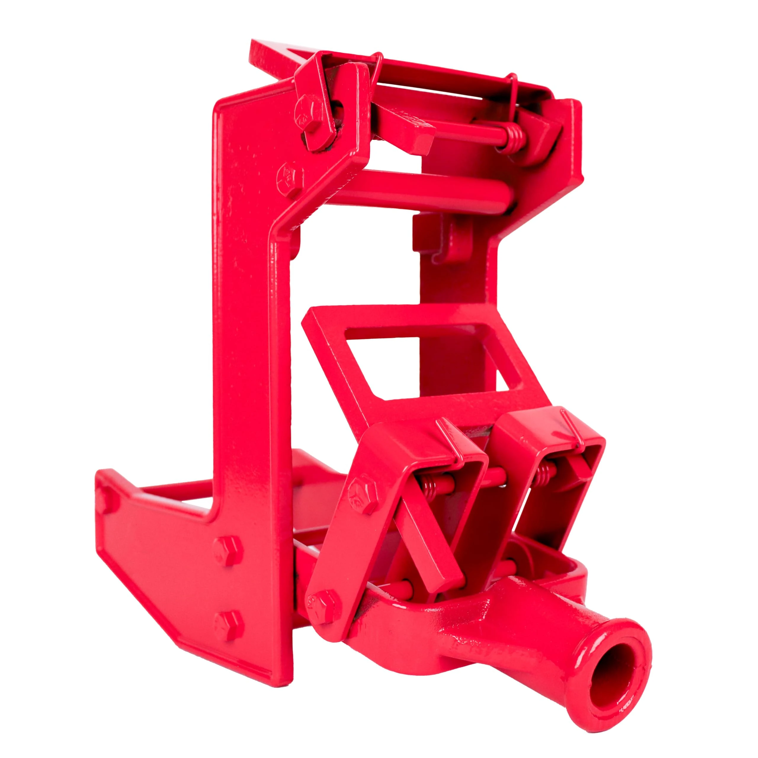 Qualcraft 2601 Portable Wall Jack, for Use with 1-1/2 X 3-1/2 in Fir Poles Or 1 in Od Steel Pipe, Malleable Iron, Red