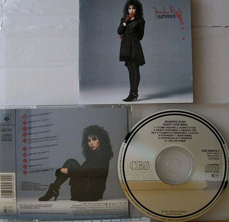 CBS Heart Over Mind CD - Pop Rock Music Album - Image 1